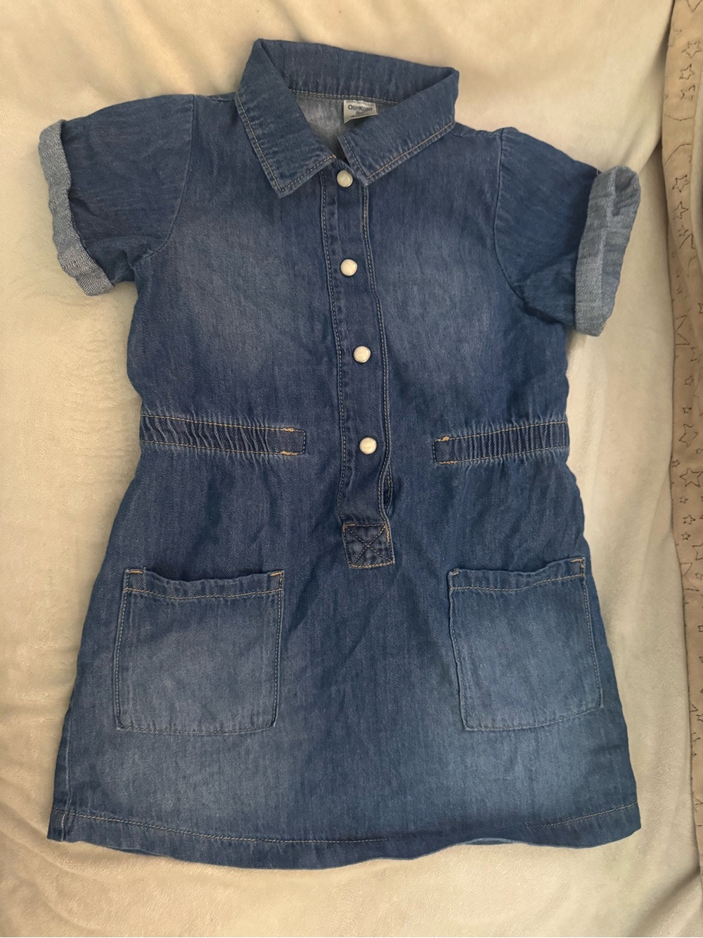 OshKosh B'gosh Denim Blue Short-Sleeve Shirt Dress